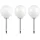 ETC Shop 3er-Set LED Solar Außen Garten Leuchten Kugel Lampen Wiese Rasen Beleuchtung