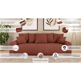 Home Affaire Big-Sofa Polyester 3-Sitzer Dunkelgrün