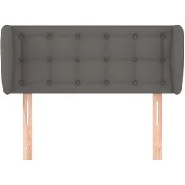 vidaXL Kopfteil mit Ohren Grau 93x23x78/88 cm Kunstleder