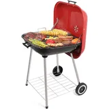 Tragbarer 22 Zoll Holzkohlegrill BBQ Smoker mit Rädern Räucherofen