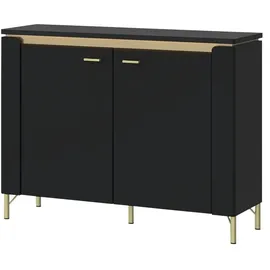 Quartier Kommode Norica 110,4 x 87,3 x 40 cm Schwarz