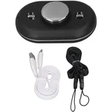 Tragbarer Usb-nackenventilator, Wiederaufladbarer Mini-tischventilator, Reiseventilator Mit Verstellbarem Gurt Für Drinnen Und Draußen, Schwarz