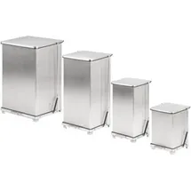 V-Part Industrieller Tritt-Mülleimer 27 l Silber