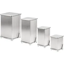 V-Part Industrieller Tritt-Mülleimer 27 l Silber