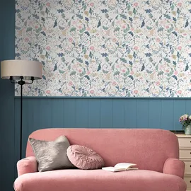 Laura Ashley Vliestapete Litton 52 cm x 10 m blau 1 34193