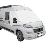 Preiswert & Gut Preiswert&Gut Frontscheibenabdeckung kompatibel für FIAT Ducato X290 Weiß,Grau Wohnmobil UVSchutz (Weiss)