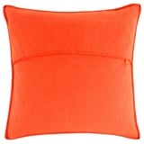 Zoeppritz Soft-Fleece, Kissenhülle mit Häkelstich – weiche, hochwertige Sofa-Kissenhülle – 50x50 cm – 265 papaya – von ’zoeppritz since 1828’