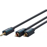 Clicktronic MP3-Adapterkabel 3,5mm Klinken-Stecker > 2x Cinch-Stecker 2,0m (70467)