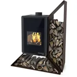 HS-Flamingo Kaminofen | Kampa rechts | 9 kW | Braun