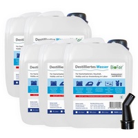 BioFair 25 Liter (5 x 5L Kanister) Destilliertes/demineralisiertes Wasser nach VDE 0510
