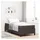 vidaXL Boxspringbett 100 x 200 cm Dunkelbraun