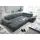 Stella Trading WAYNE Wohnlandschaft in U-Form, Stoffbezug Anthrazit - Ausziehbares Sofa mit Schlaffunktion & Bettkasten - 340 x 81 (104) x 188 (240) cm (B/H/T)