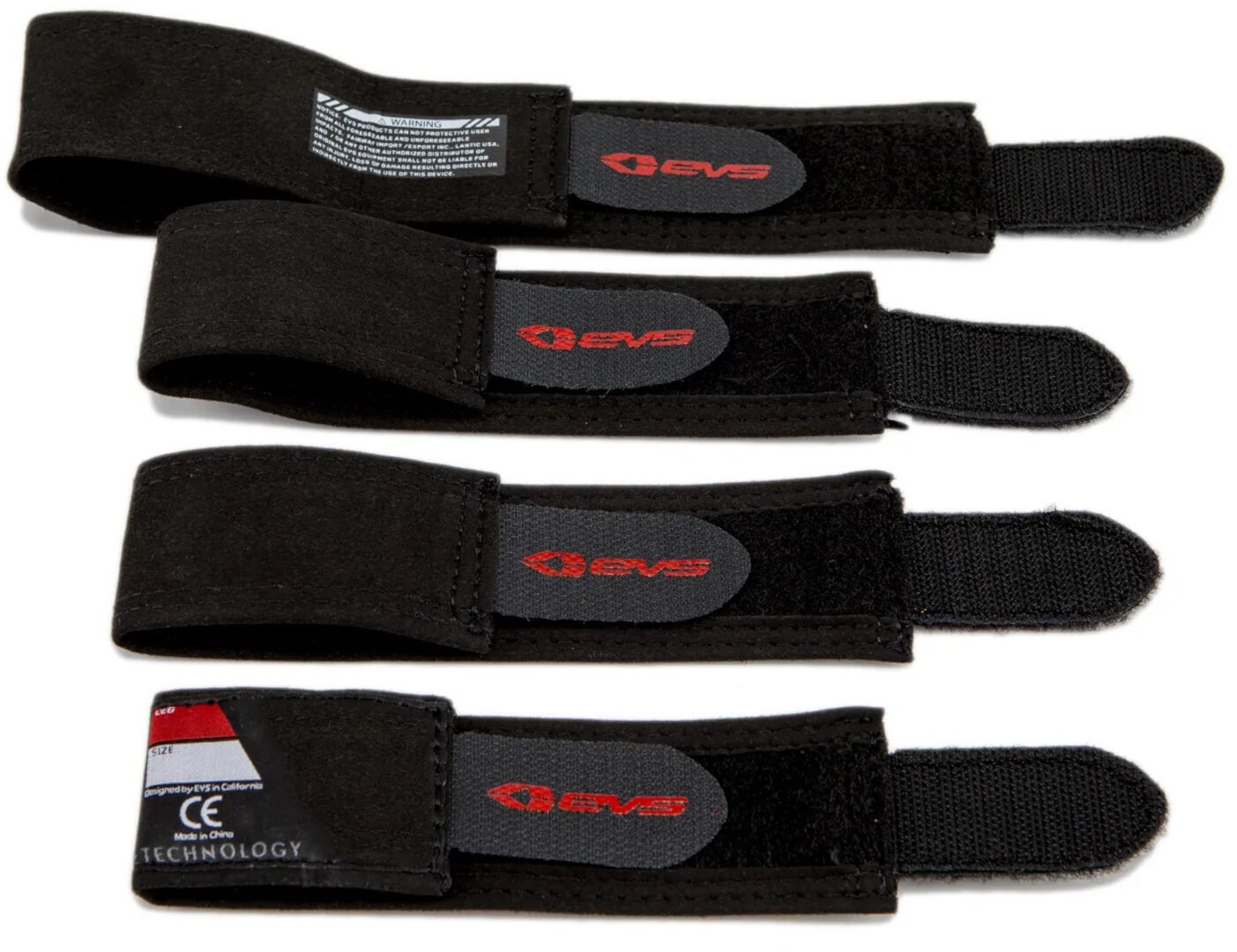 EVS Axis Pro/Sport Kniebraces vervangende klittenbandsluiting, zwart-rood, S Voorman