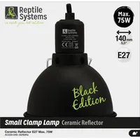 Reptile Systems Klemmleuchte mit Reflektor, Black Edition - S