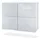 Vladon Rova V3 92,5 x 73,5 x 35 cm Weiß matt / Weiß Hochglanz