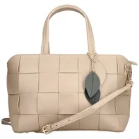 Rieker Damen Shopper Handtasche Flechtoptik H1544, Farbe:Beige