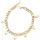 FIRETTI Fußkette mit Anhänger FIRETTI "Schmuck Geschenk Körperschmuck", gold (gelbgoldfarben, weiß), Fußketten, Damen, Edelstahl Perlen, Edelstahl, Perlen, mit Süßwasserzuchtperle