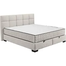 ed exciting design Boxbett ED EXCITING DESIGN "Nagol", beige, B:185cm L:214cm, 100% Polyester, Komplettbetten, mit Bettkasten, mit Wendematratze, erhältlich in verschiedenen Breiten