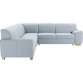 DOMO collection Ecksofa DOMO COLLECTION "Incanto kubische Formensprache, komfortabel, flache Armlehnen, L-Form", blau (eisblau), B:260cm H:81cm T:260cm, Sofas, Ecksofa, wahlweise mit Bettfunktion