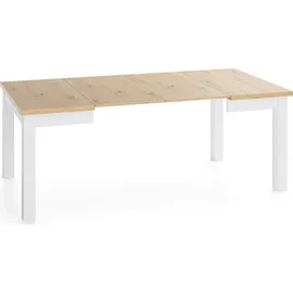 WFL GROUP Quadratischer Esstisch 100 x 76,5 x 100 cm braun