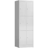 Classix Schließfachschrank lichtgrau X-520320, 6 Schließfächer 59,0 x 50,0 x 180,0 cm