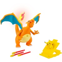 Pokémon PKW2731 -Interaktive Deluxe Figur - Feuer & Flug Glurak, offizielle Figur