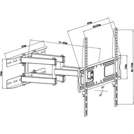 Maclean Brackets Maclean MC-760 (Wand, 30 kg, 32" - 55"), TV Wandhalterung Schwarz