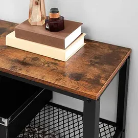 VASAGLE Konsolentisch 102 x 80 x 35 braun schwarz cm