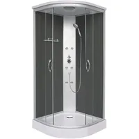 SANOTECHNIK Punto Komplettdusche 215 x 90 cm Schwarz