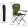 Relaxdays Campingstuhl 2er Set Dunkelgrün/Silber
