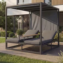MCW Lounge-Gartenliege 196 x 165 x 196 cm Grau