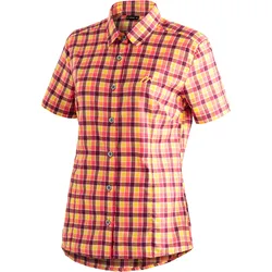 Funktionsbluse »Philina«, Karierte Kurzarm-Bluse für Wandern, Reisen und Freizeit, Gr. 36, mehrfarbig, , 23397319-36