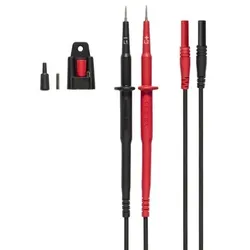 Messleitungen 7-tlg rot/schwarz Länge 1.4m 2mm Messspitze CAT IV CAT III CAT II. Inkl. Aufsteckkappen, Kontaktspitzenvergrößerung auf 4mm Messspitze