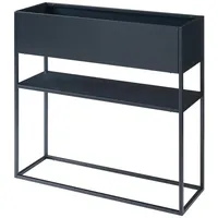 [en.casa] Blumenständer Joensuu 80 x 80 x 25 cm Schwarz