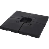 Outsunny Gewichte für Sonnenschirmständer Kunststoff Schwarz L51 x B51 x H12 cm