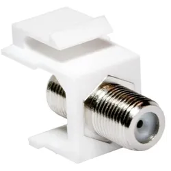 LogiLink TV/SAT Keystone-Verbinder, F-Typ/F zu F-Typ/F, 75Ohm, Weiß