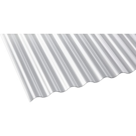 Gutta PC Wellplatte Sinus 76/18 200 x 90 cm 1,4 mm klar/weiß