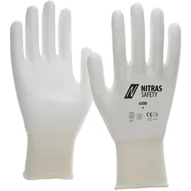 AS Arbeitsschutz NITRAS Schnittschutzhandschuhe, weiß 9