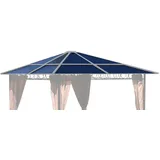 QUICK STAR Ersatzdach für Hardtop Pavillon 3x3m Doppelstegplatten Polycarbonat Braun