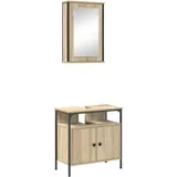 vidaXL Badezimmermöbel-Set 2-tlg. Braun