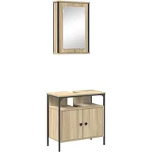 vidaXL Badezimmermöbel-Set 2-tlg. Braun