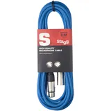Stagg 6 m hochwertigen XLR-auf XLR-Stecker Mikrofon Kabel blau