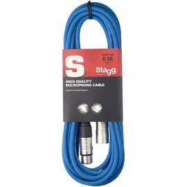 Stagg 6 m hochwertigen XLR-auf XLR-Stecker Mikrofon Kabel blau