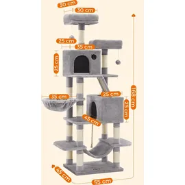 Songmics Kratzbaum 168 cm grau