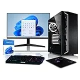 BEASTCOM Q1 Home 'n Office PC, Komplett Set PC, Intel i7 6700 4X4,00GHz 8 Threads, 32GB RAM, 1TB SSD, Monitor LED 24" + Tastatur + Maus + Mauspad, HDMI, WLAN, Windows 11