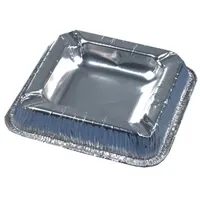 Danpak 100 Einweg-Aschenbecher, ALUMINIUM 12,6 x 12,6 x 2,2 cm,