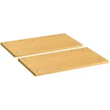 vidaXL Herdabdeckplatten 2 Stk. 50x28x1,5 cm braun