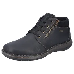 Winterboots RIEKER, Herren, Gr. 46, schwarz, Leder, Lederimitat, sportlich, Schuhe, mit wasserabweisender TEX-Membran