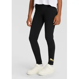 Puma ESS Metallic Leggings G schmal Schwarz 152