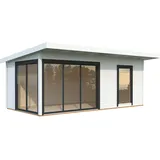 Palmako Andrea Slide Plus 5,95 x 3,00 m Weiß-Anthrazit